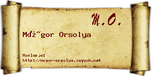Mógor Orsolya névjegykártya