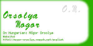 orsolya mogor business card